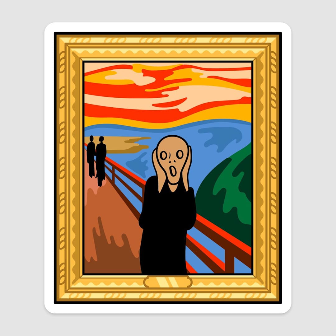 Open in modal - Vinyl Art Stickers Edvard Munch - Scream, 6/Pkg.