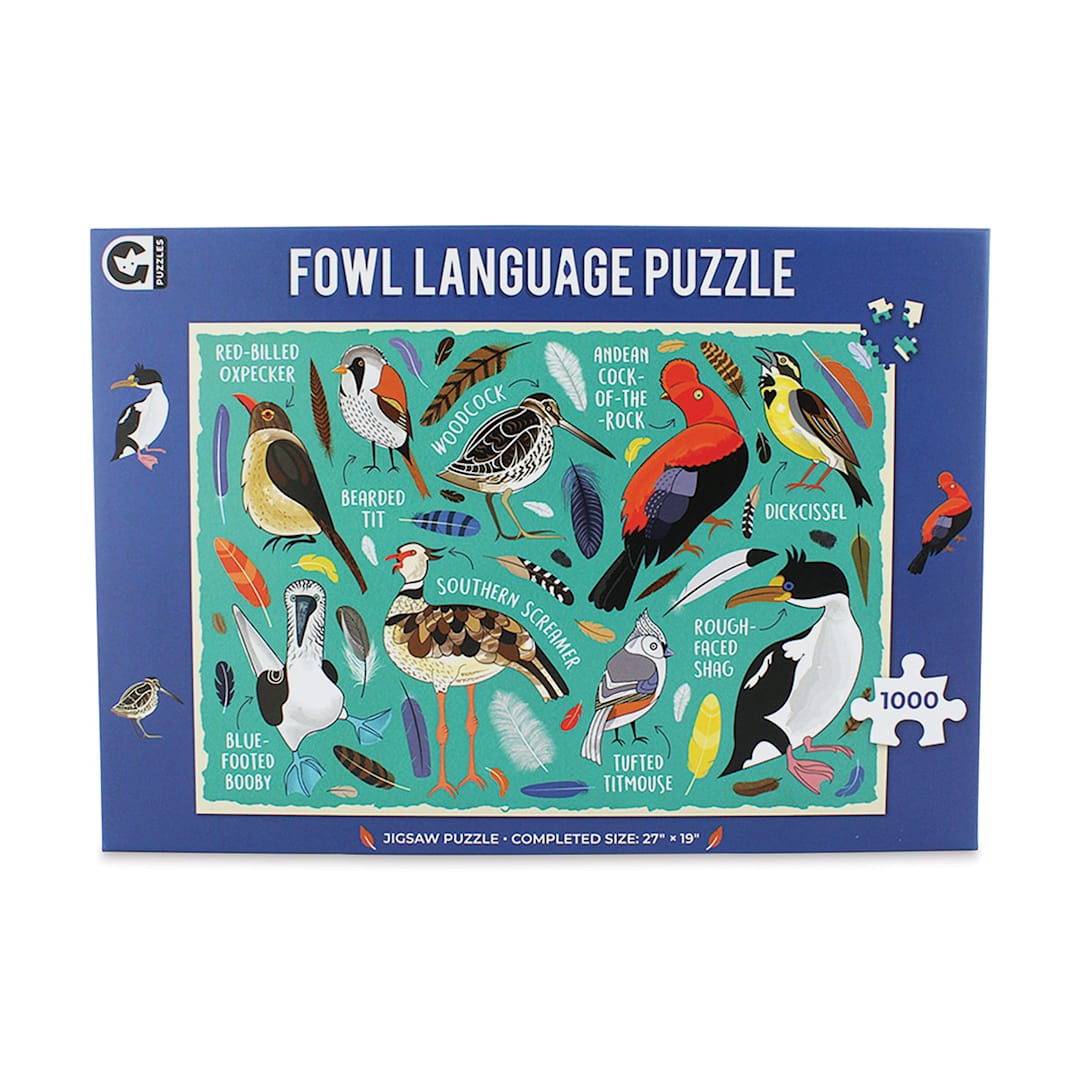 Open in modal - Ginger Fox Fowl Language 1,000 Piece Puzzle, box