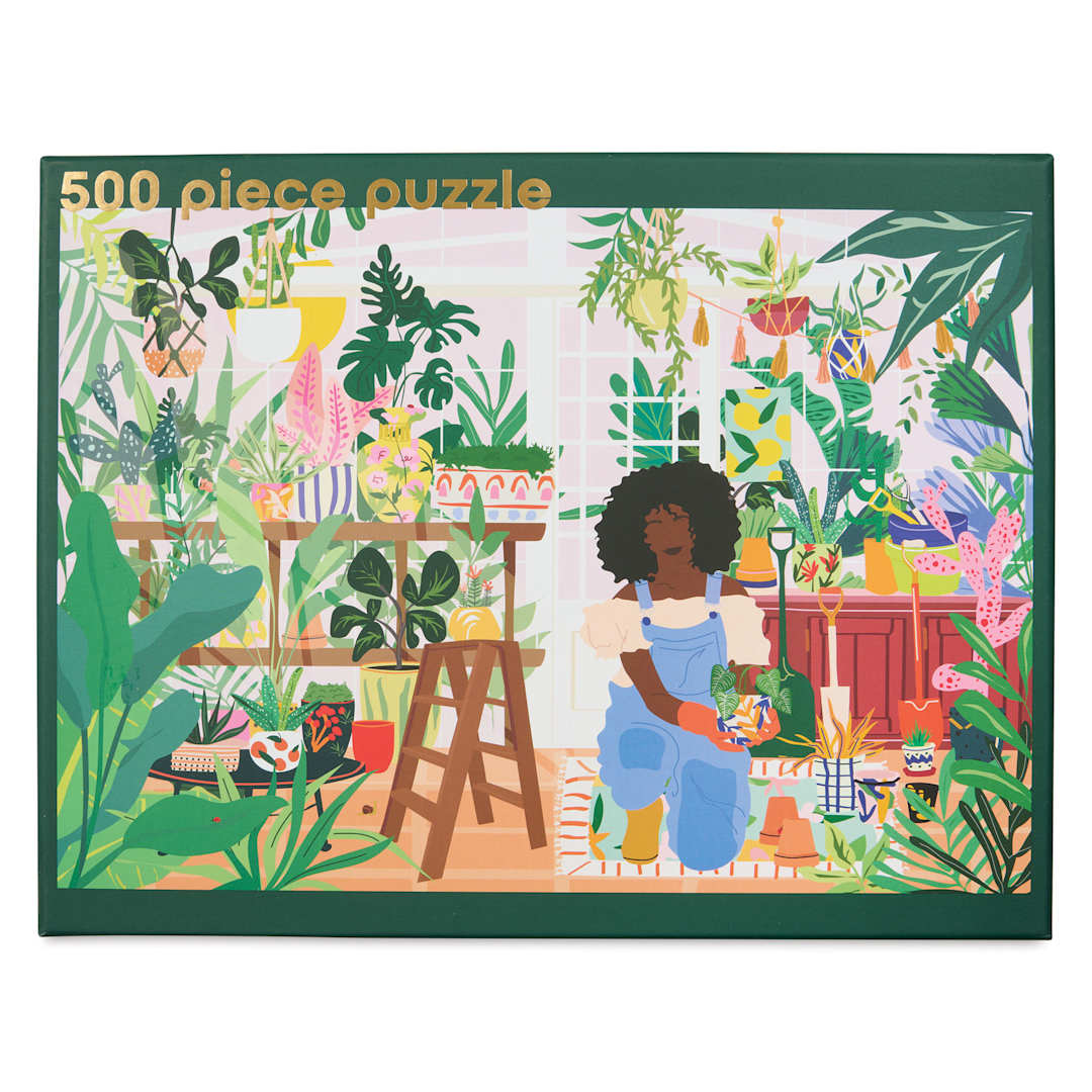 Open in modal - Be Rooted Greenhouse 500 Piece Puzzle, front of packaging