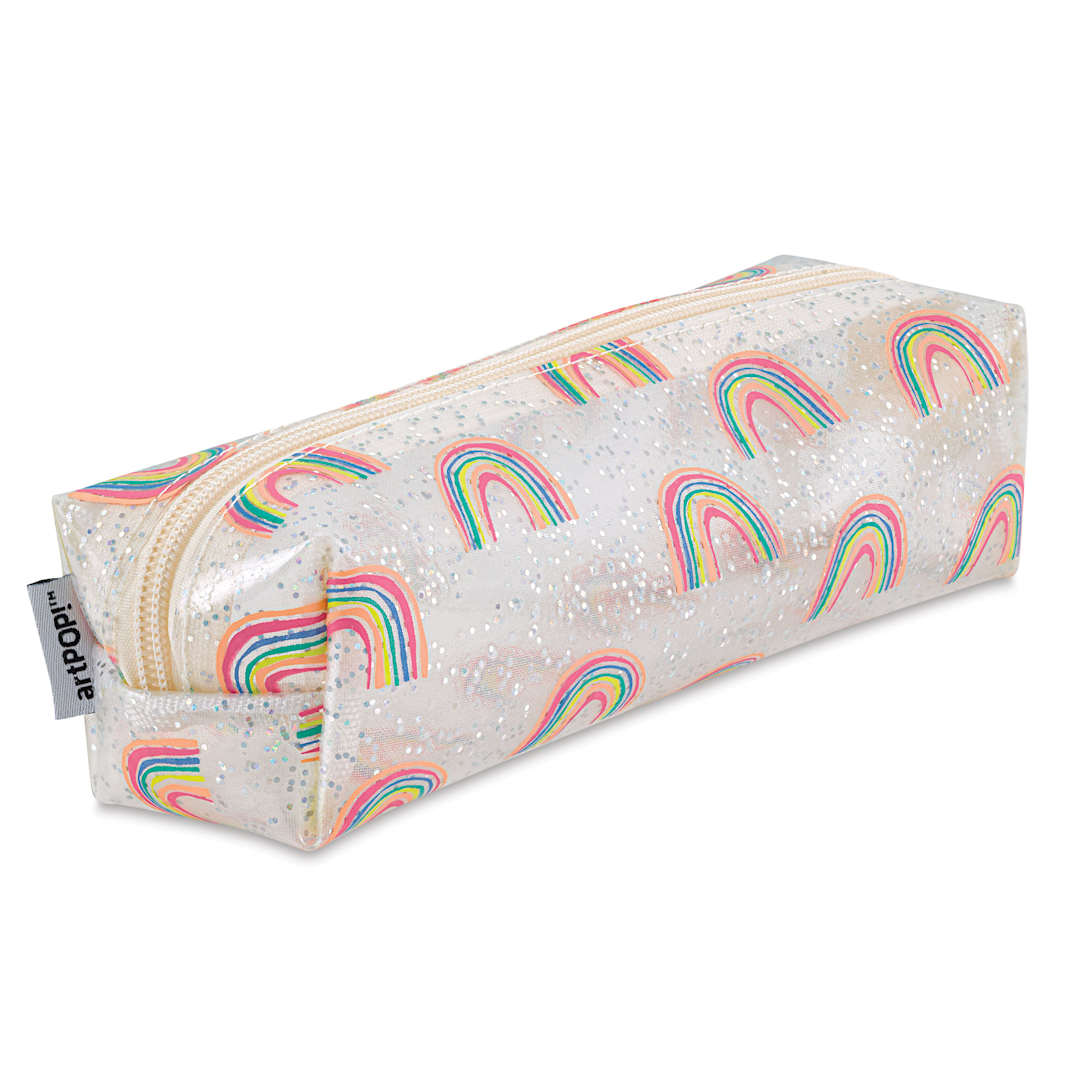 Open in modal - artPOP! Rainbow Pencil Case - Pastel, angled