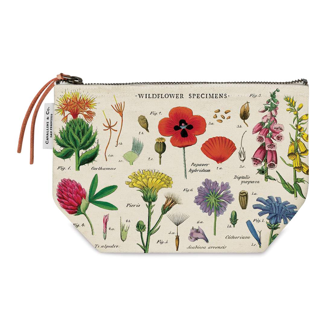 Open in modal - Cavallini Wildflowers Cotton Pouch