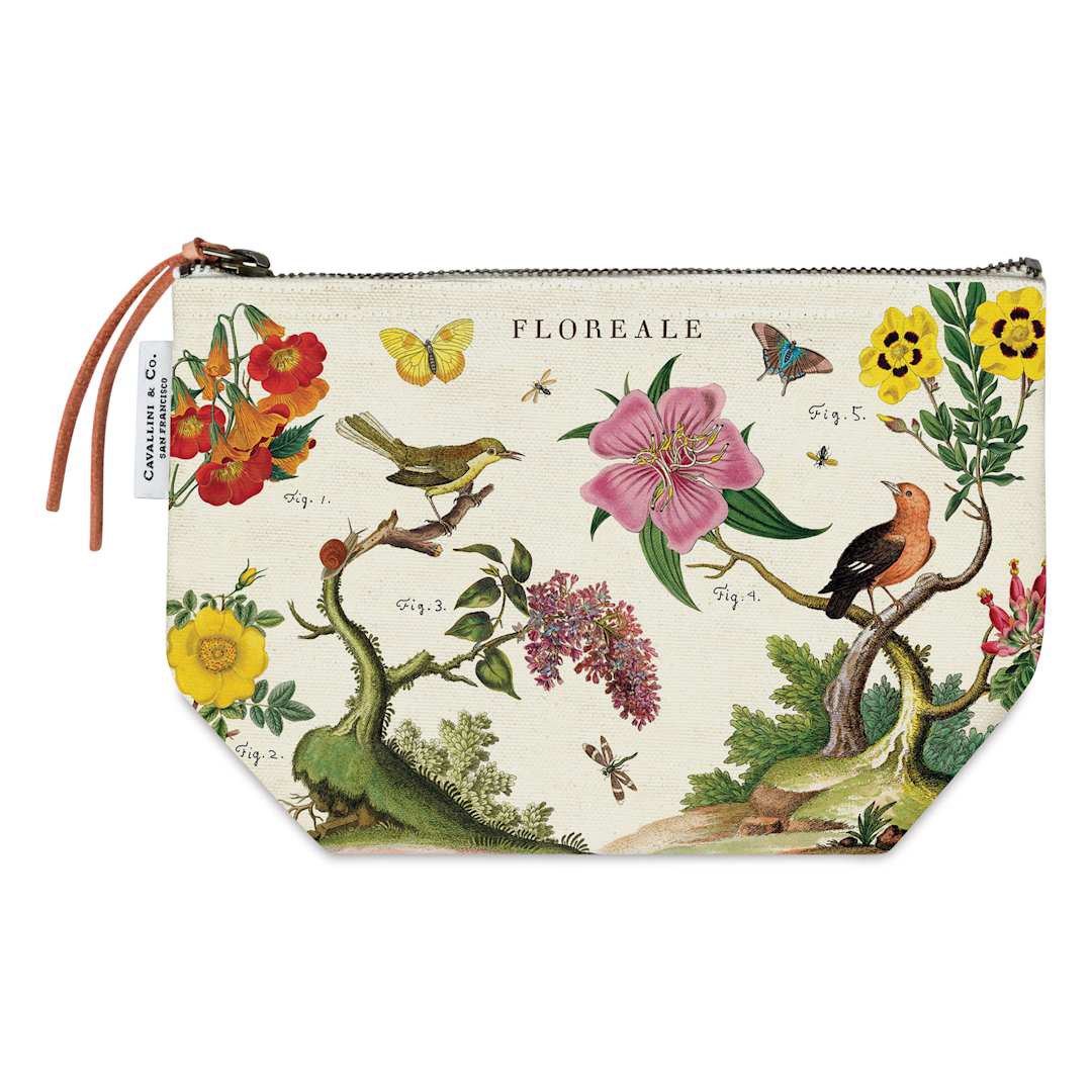 Open in modal - Cavallini Vintage Floreale Cotton Pouch