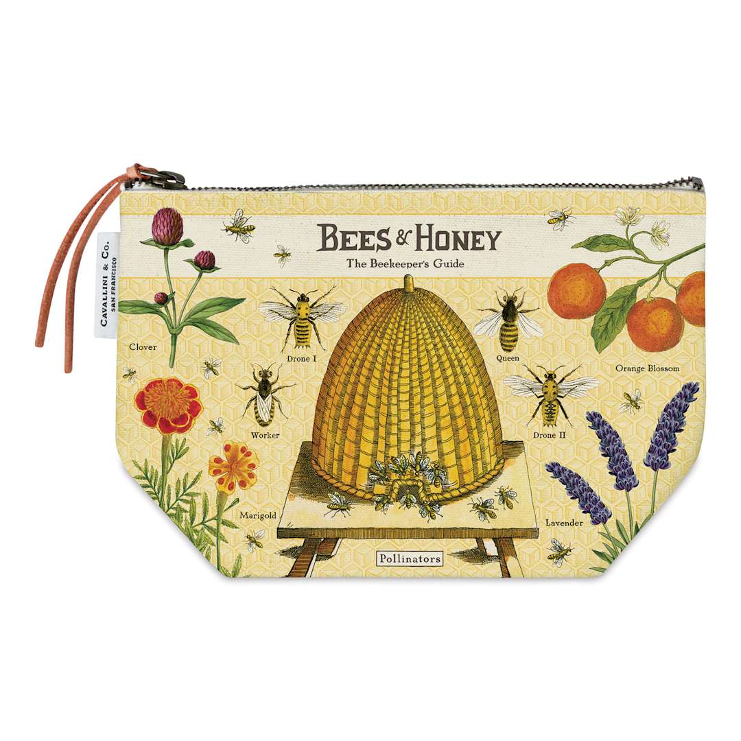 Open in modal - Cavallini Vintage Bees & Honey Cotton Pouch