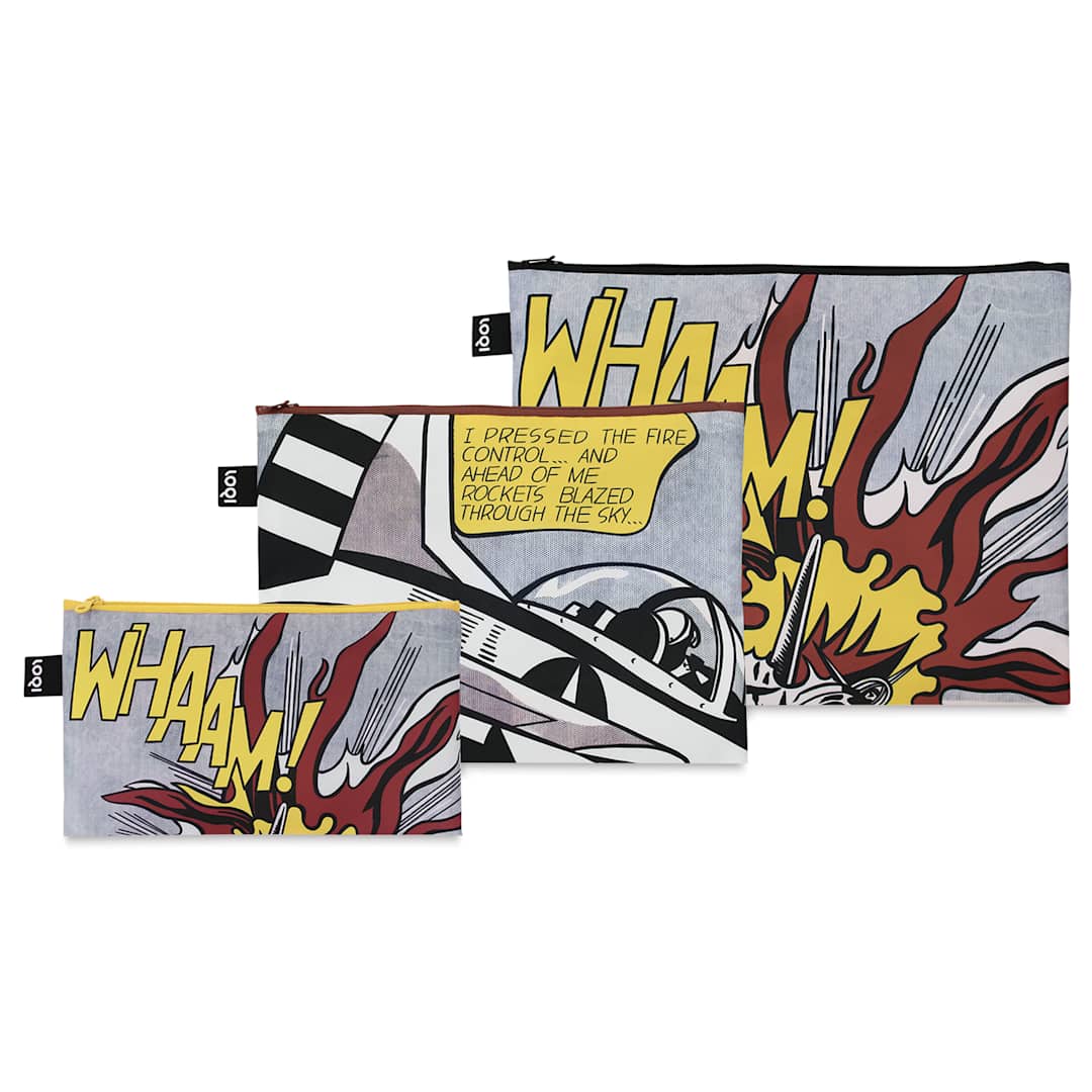 Open in modal - Loqi Zip Pocket Set - Lichtenstein Whaam