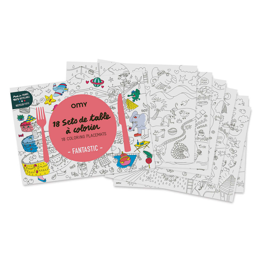 Open in modal - Omy Coloring Placemat Set - Fantastic