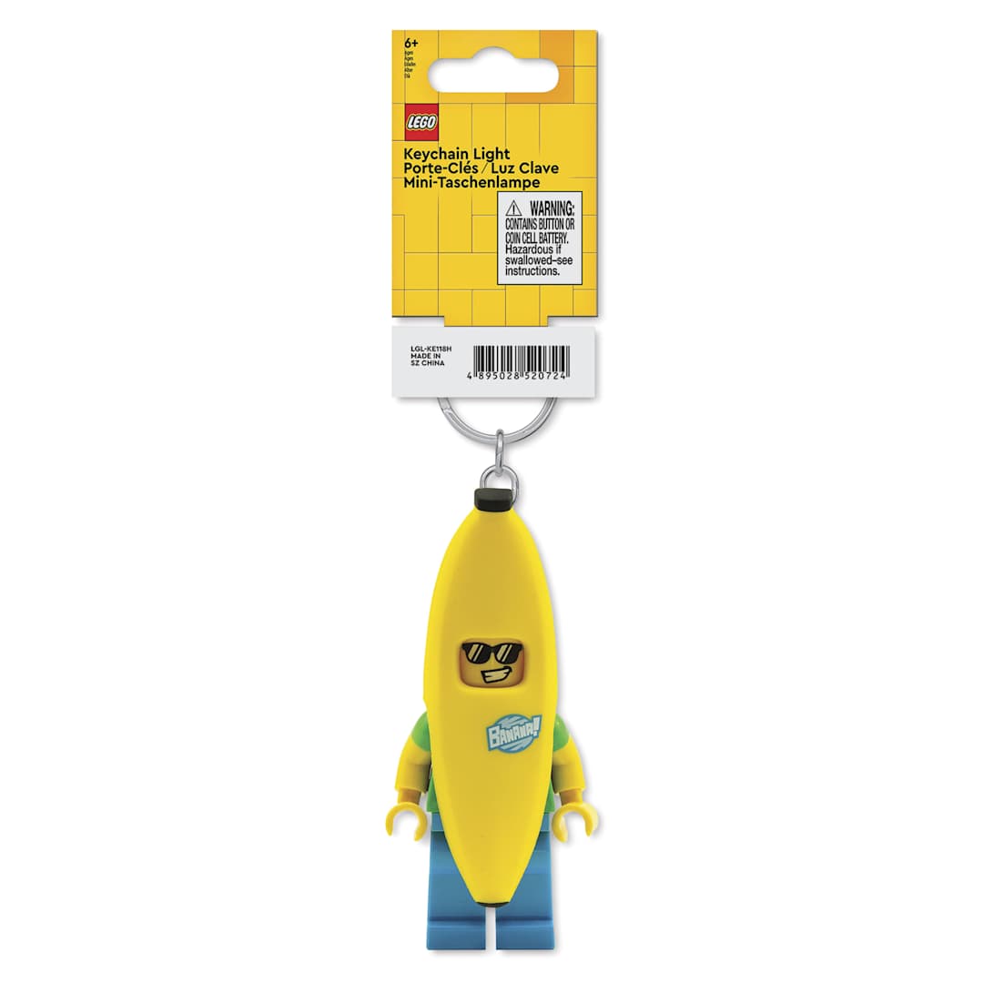 Open in modal - LEGO Iconic LED Keychain Light - Banana Guy, with packaging