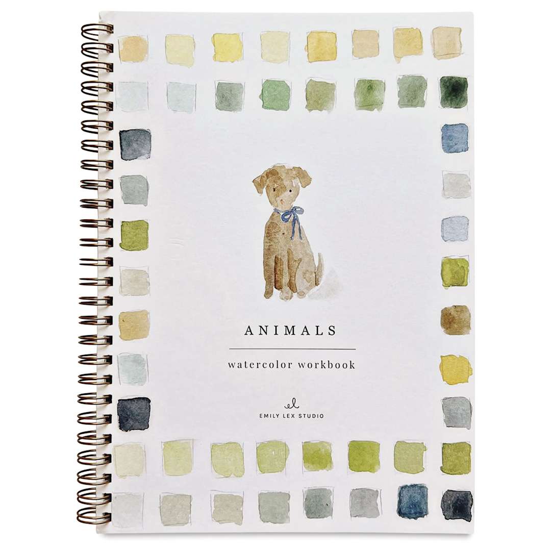 Open in modal - Emily Lex Studio Animals Watercolor Workbook, cover