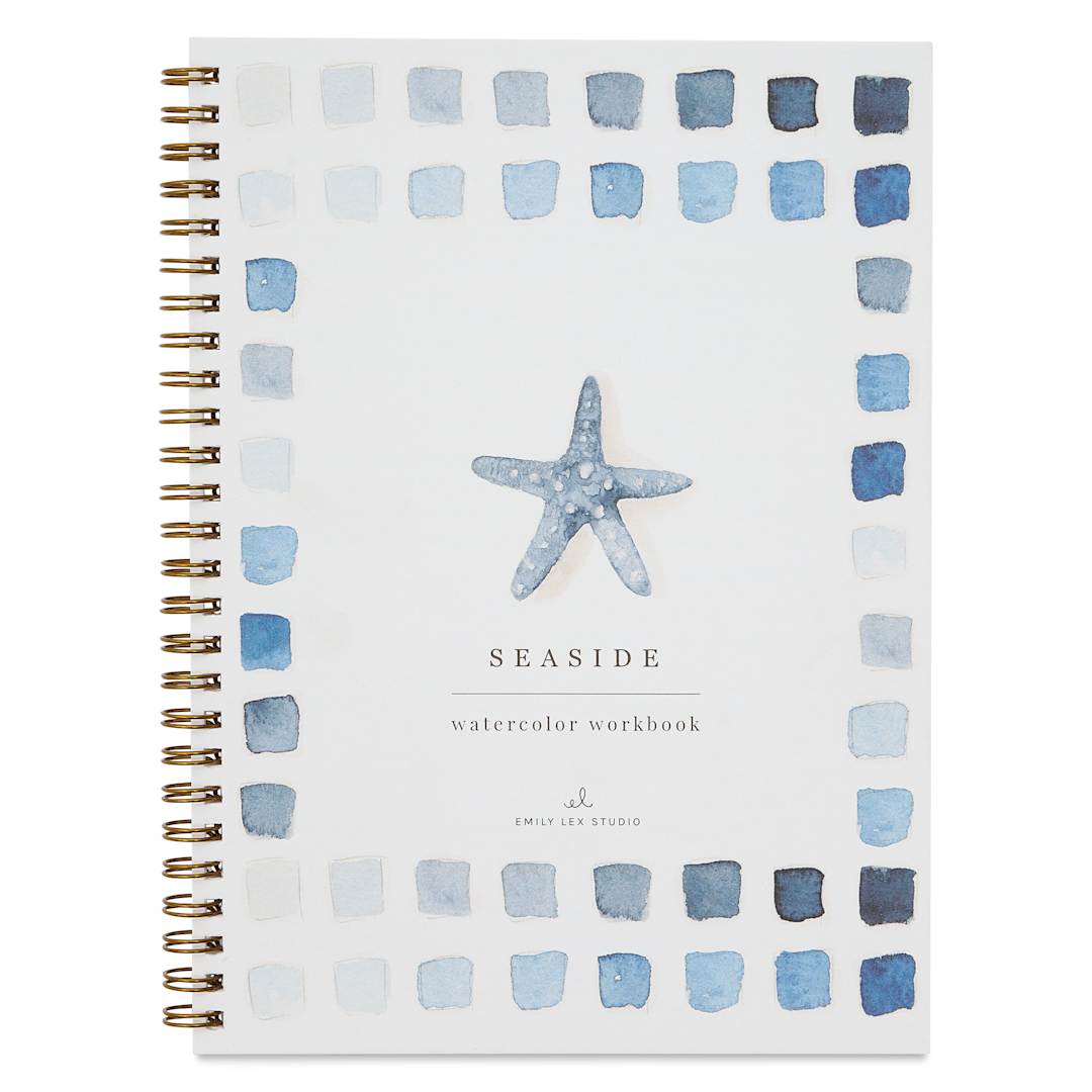 Open in modal - Emily Lex Studio Seaside Watercolor Workbook - 6-1/2" x 9", front cover
