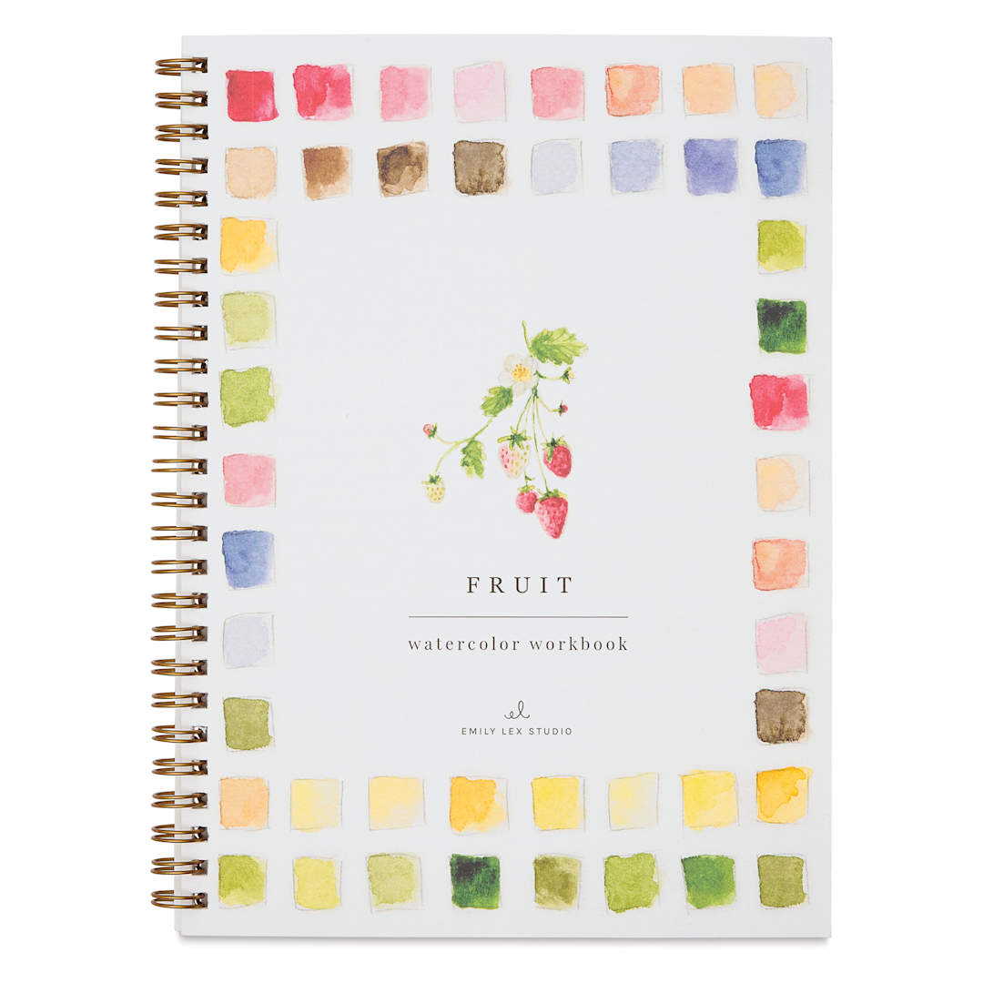 Open in modal - Emily Lex Studio Fruit Watercolor Workbook - 6-1/2" x 9", front cover