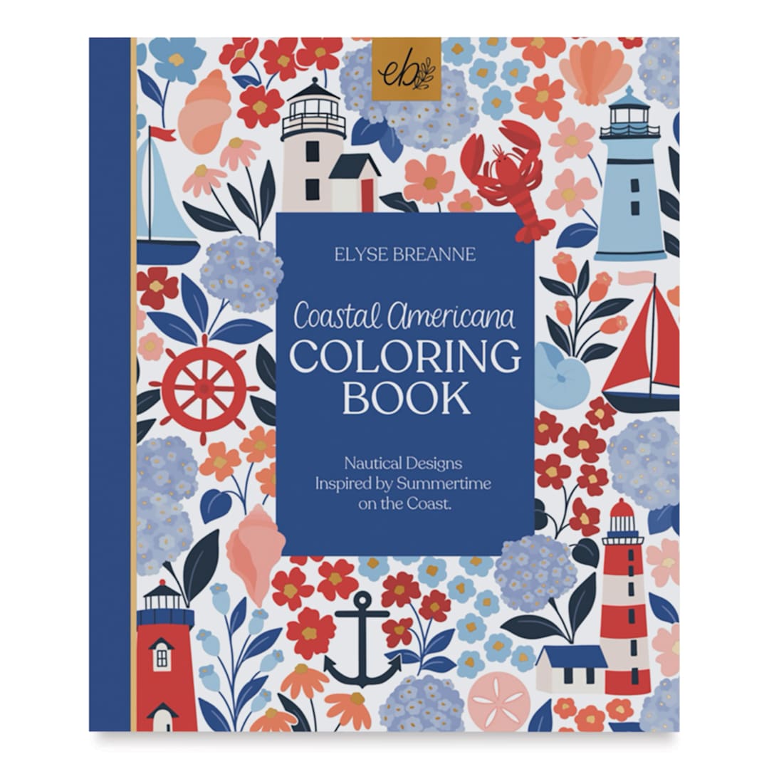 Open in modal - Elyse Breanne Coastal Americana Coloring Book, front cover