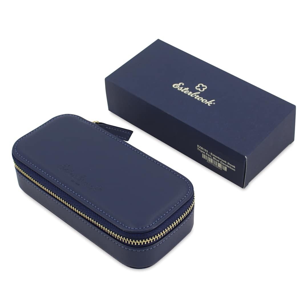 Open in modal - Esterbrook Pen Nook Pen Case - Triple Pen, Dandelion Blue