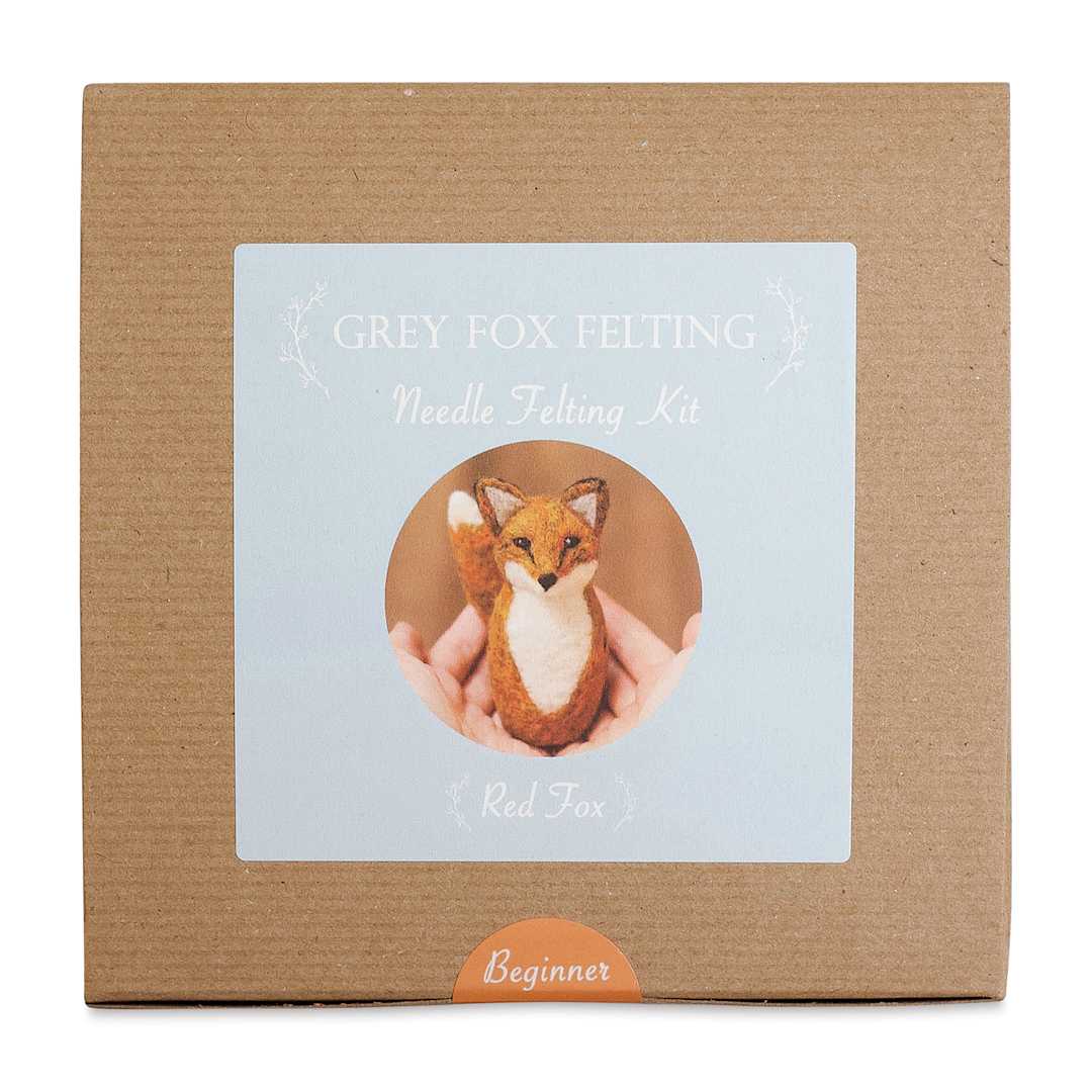 Open in modal - Grey Fox Felting Needle Felting Project Kit - Red Fox (Front of packaging)