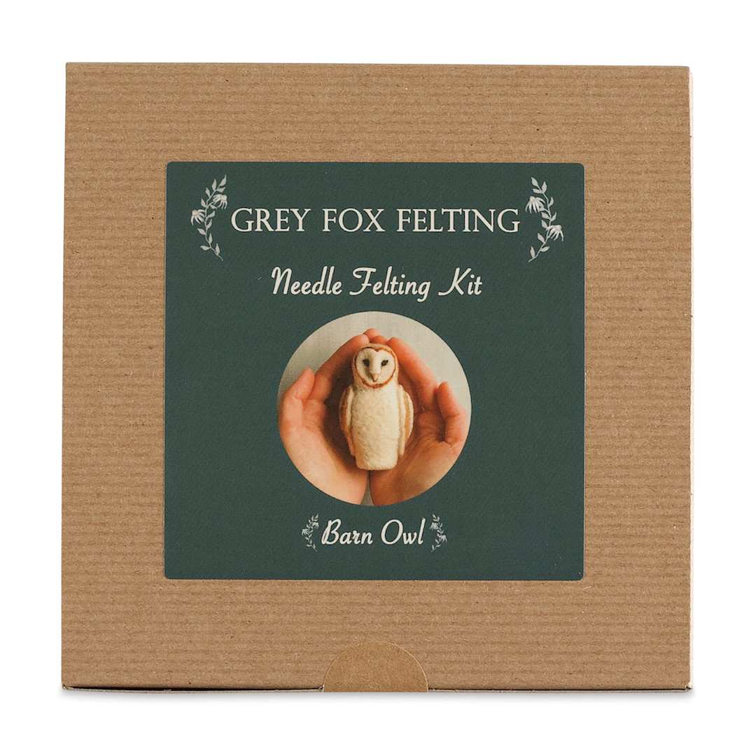 Open in modal - Grey Fox Felting Needle Felting Project Kit - Barn Owl (Front of packaging)