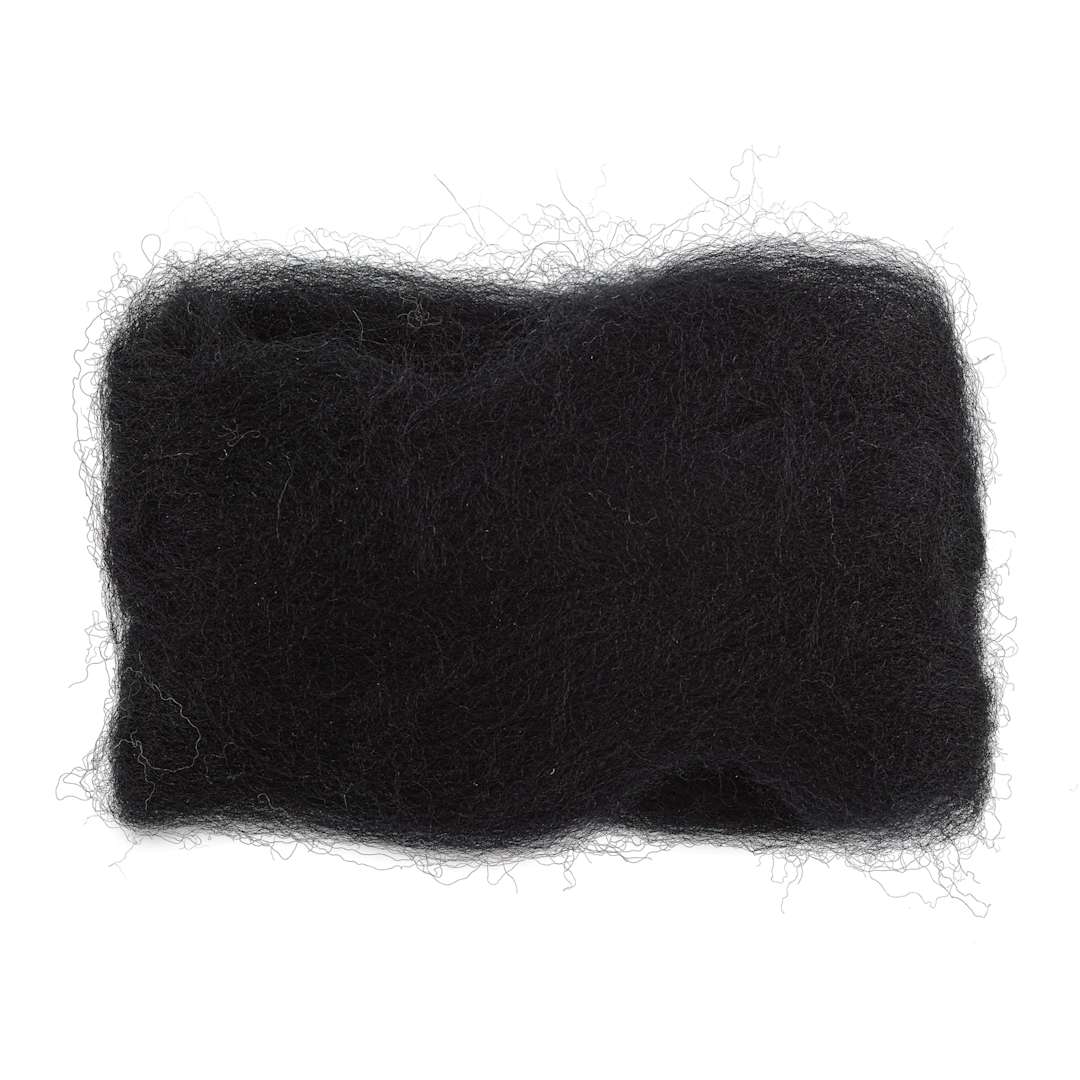 Open in modal - Wistyria Editions 100% Wool Roving - Black, 14"