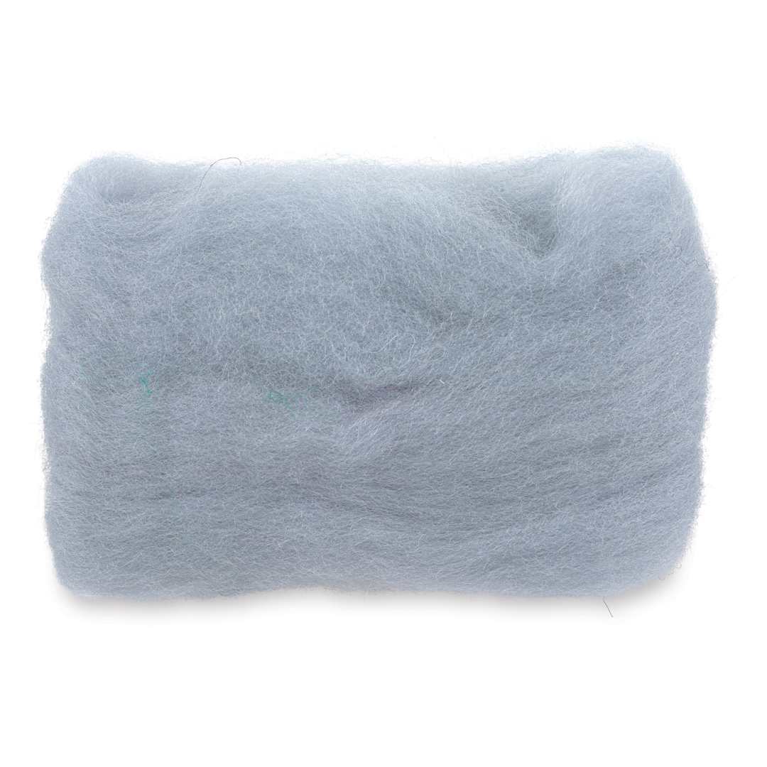 Open in modal - Wistyria Editions 100% Wool Roving - Soft Grey, 14"