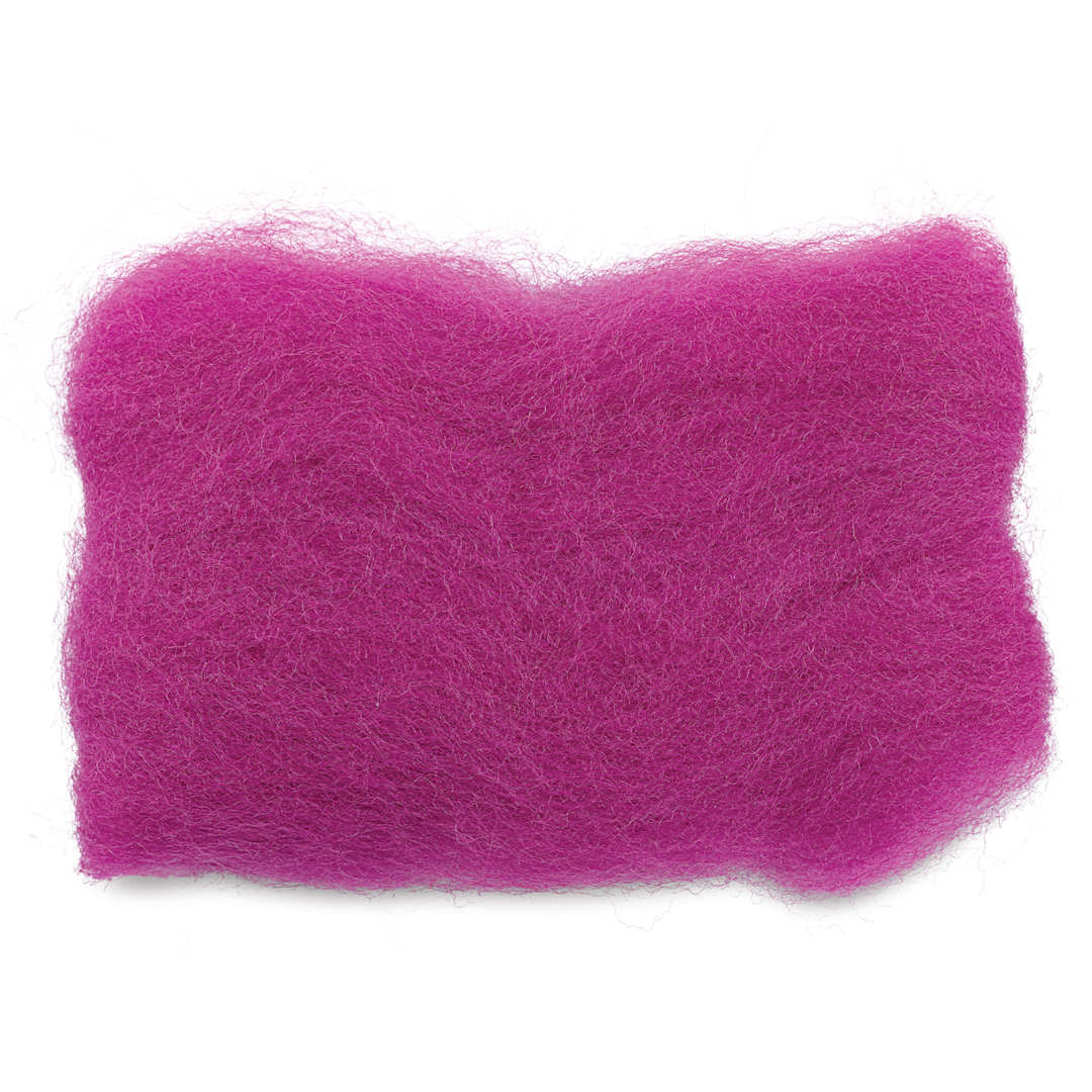 Open in modal - Wistyria Editions 100% Wool Roving - Magenta, 14"