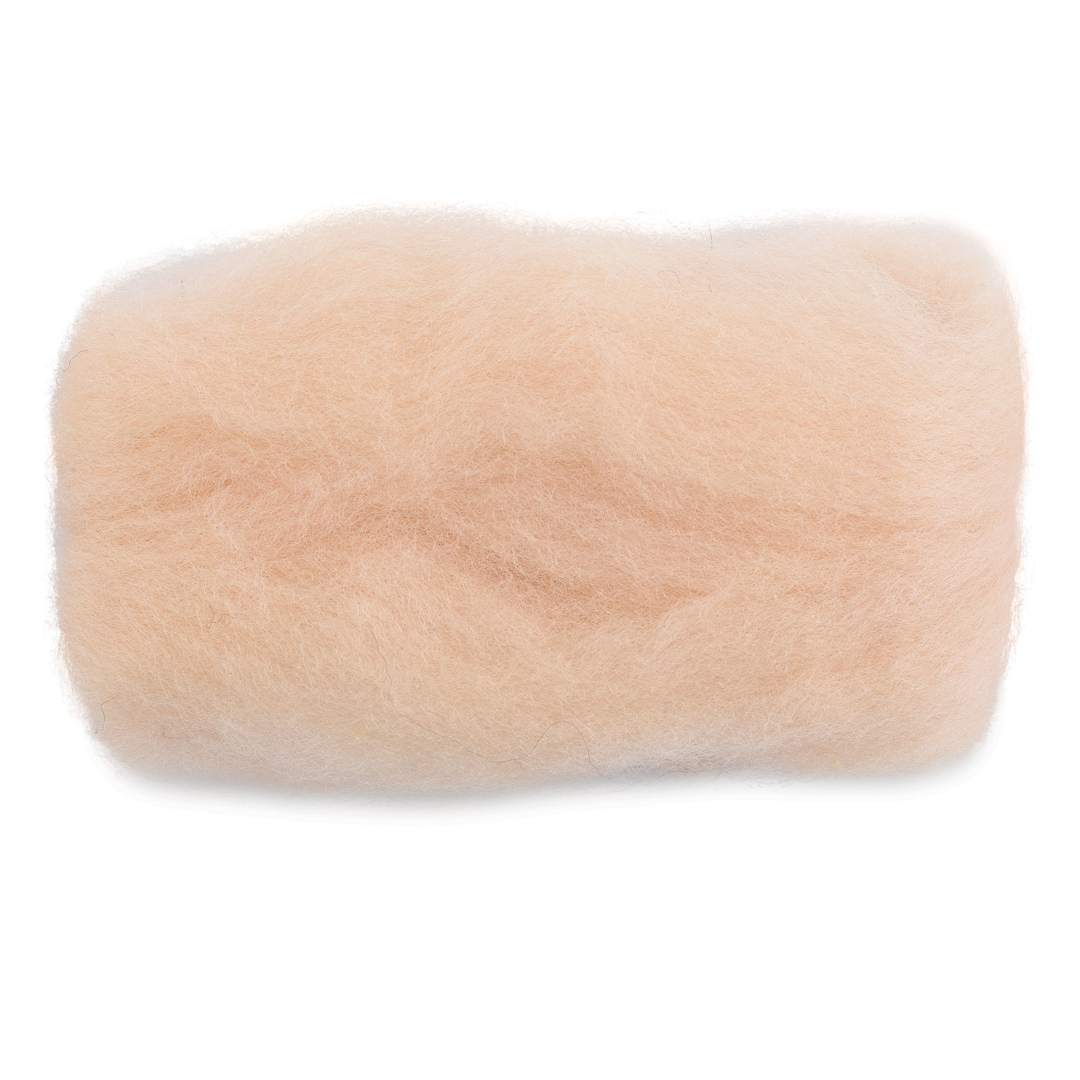 Open in modal - Wistyria Editions 100% Wool Roving - Soft Peach, 14"