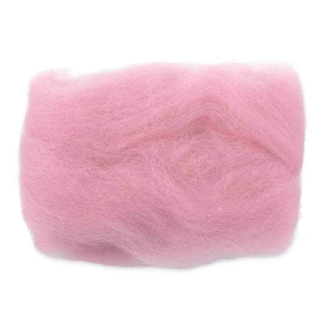 Open in modal - Wistyria Editions 100% Wool Roving - Soft Pink, 14"
