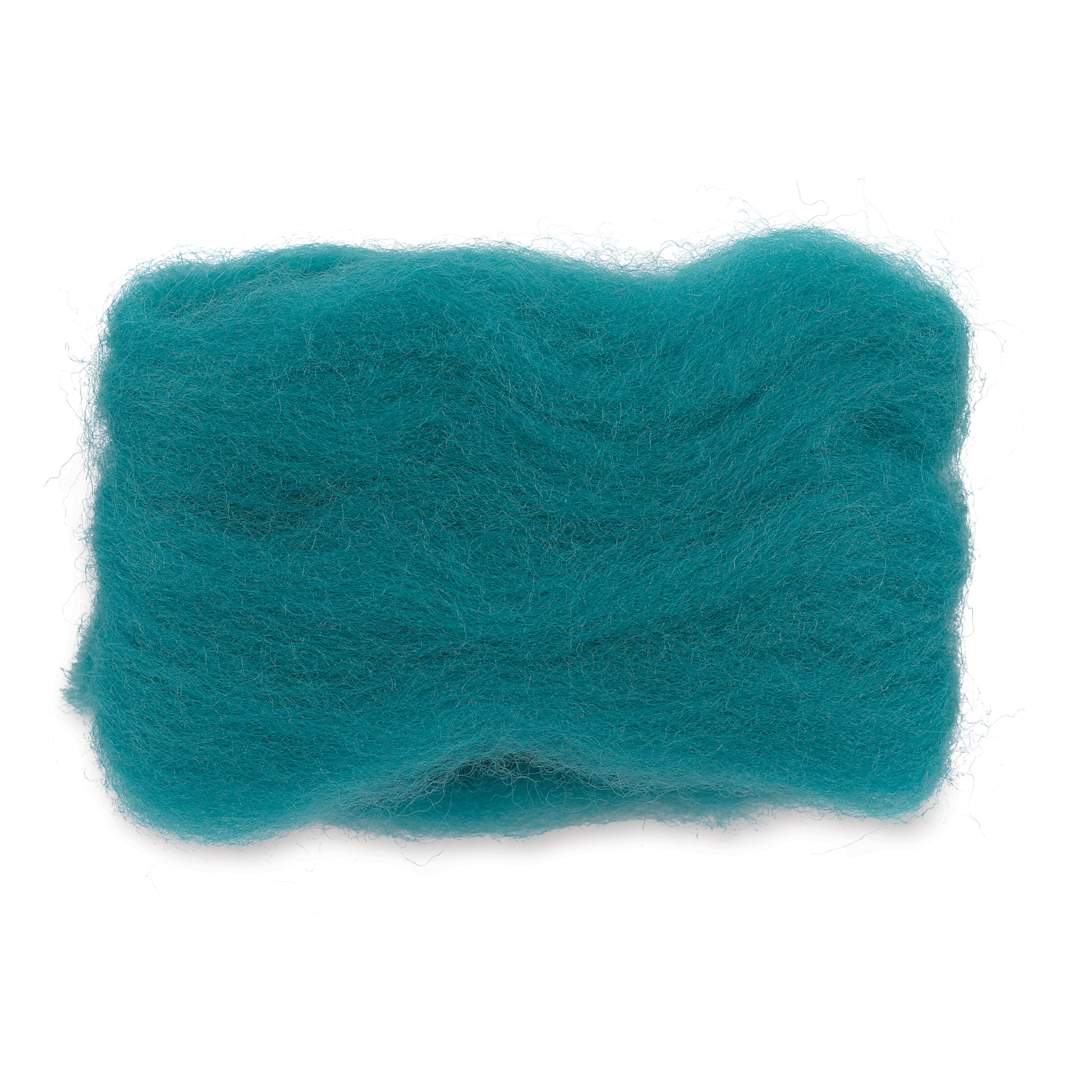 Open in modal - Wistyria Editions 100% Wool Roving - Teal, 14"