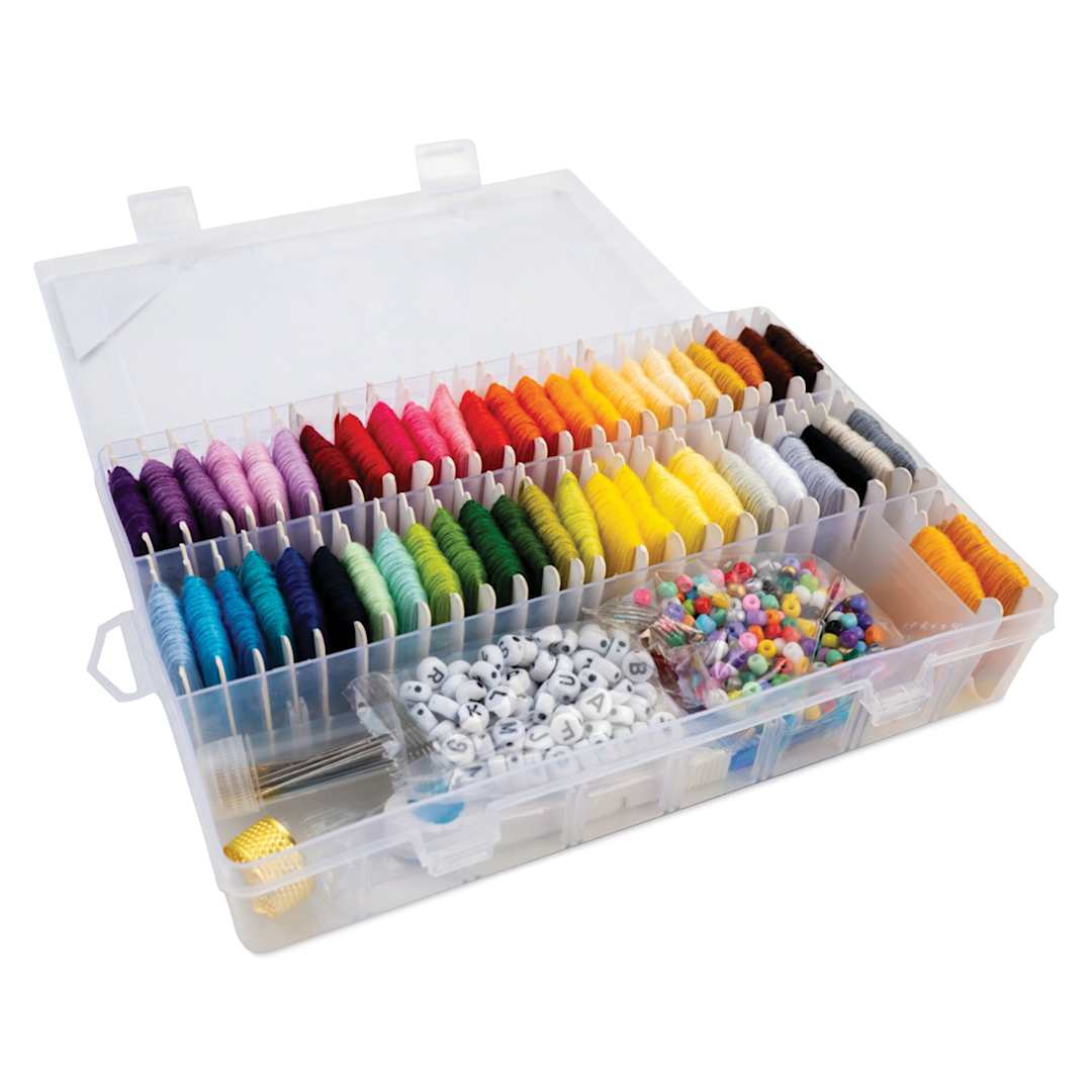 Open in modal - John Bead Embroidery Kit with lid open