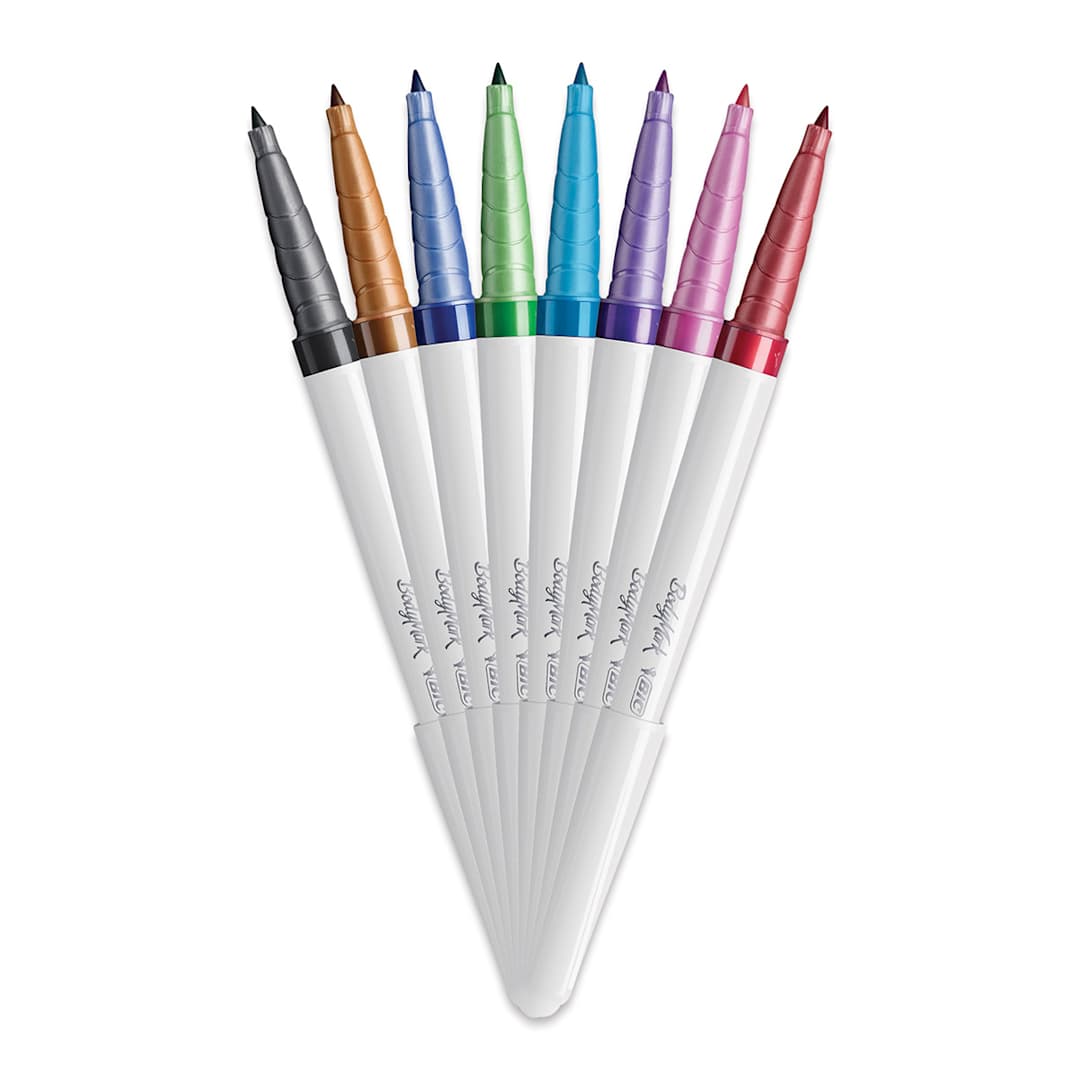 Open in modal - Bic BodyMark Fine Tip Temporary Tattoo Markers - Set of 8, Assorted Colors (Out of packaging)