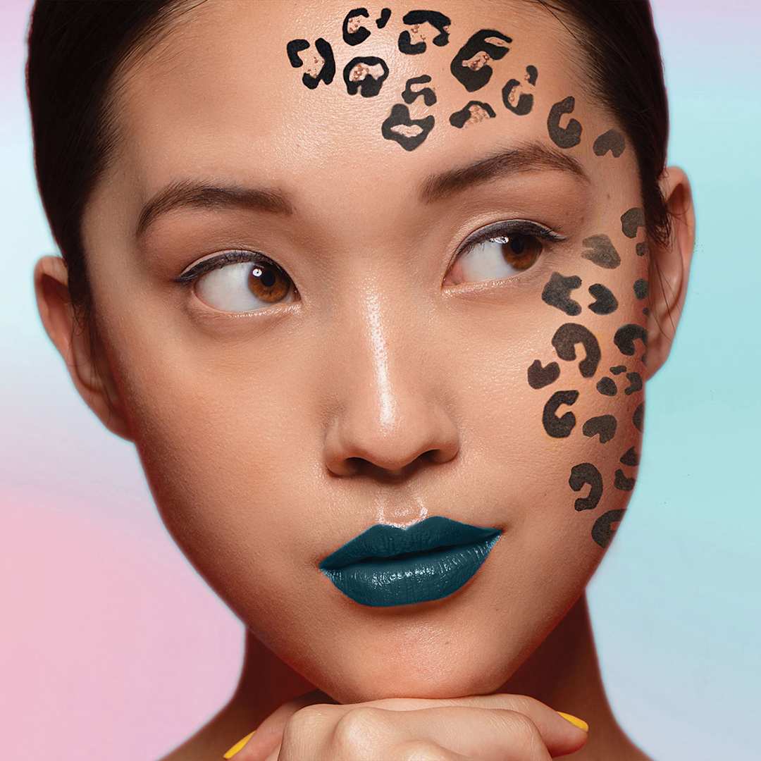 Open in modal - Stencil1 FX Makeup Stencils - Leopard Spots (Shown on model)