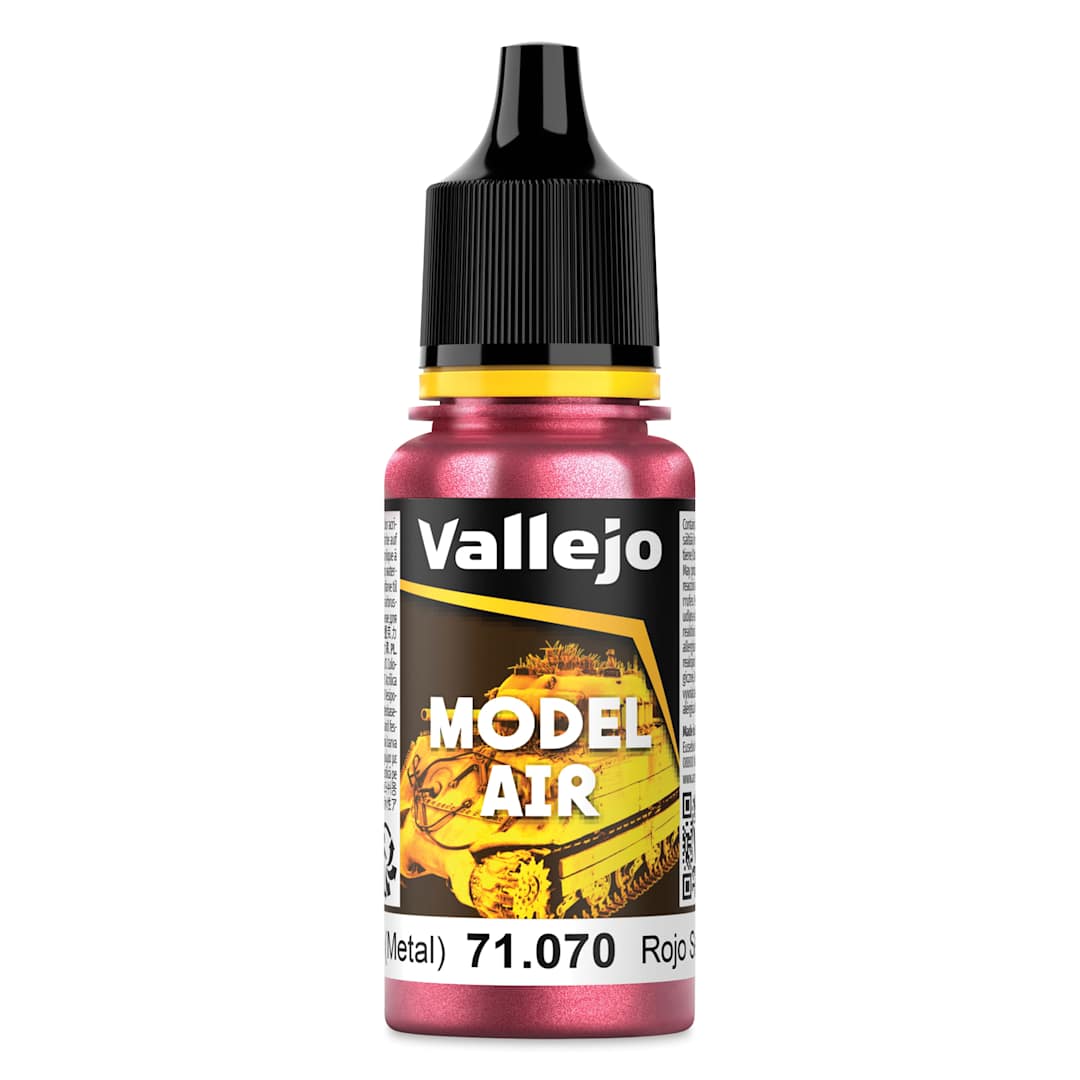 Open in modal - Vallejo Model Air Acrylic Paint - Signal Red Metallic, 18 ml