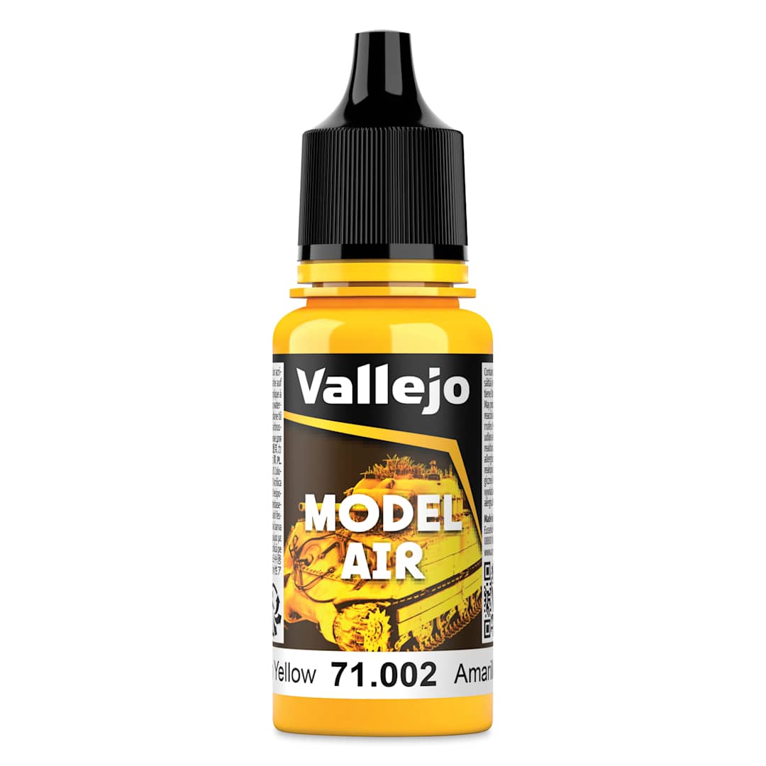 Open in modal - Vallejo Model Air Acrylic Paint - Medium Yellow, 18 ml