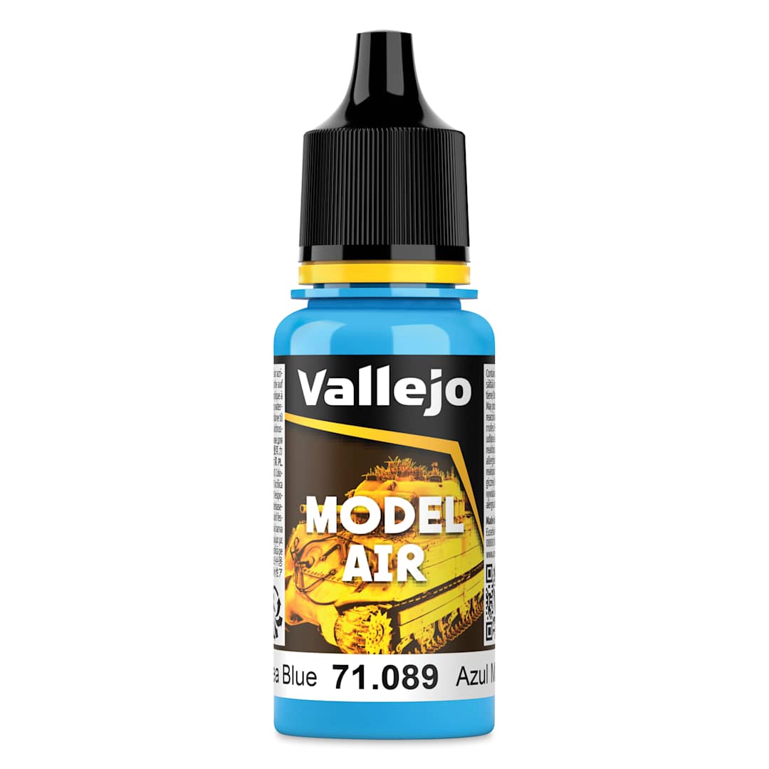 Open in modal - Vallejo Model Air Acrylic Paint - Light Sea Blue, 18 ml