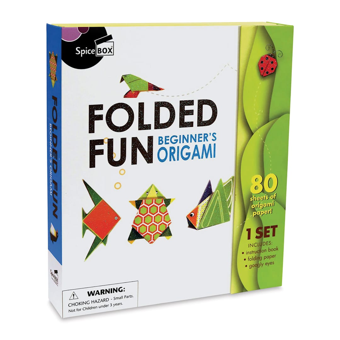 Open in modal - SpiceBox Folded Fun Beginner’s Origami Kit (Front of packaging)