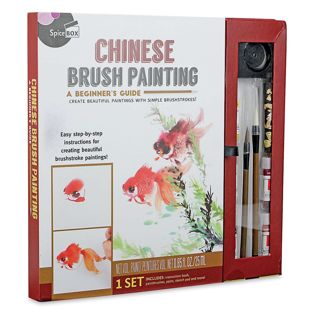 Open in modal - SpiceBox Master Class Chinese Brush Painting Kit (Front of packaging)