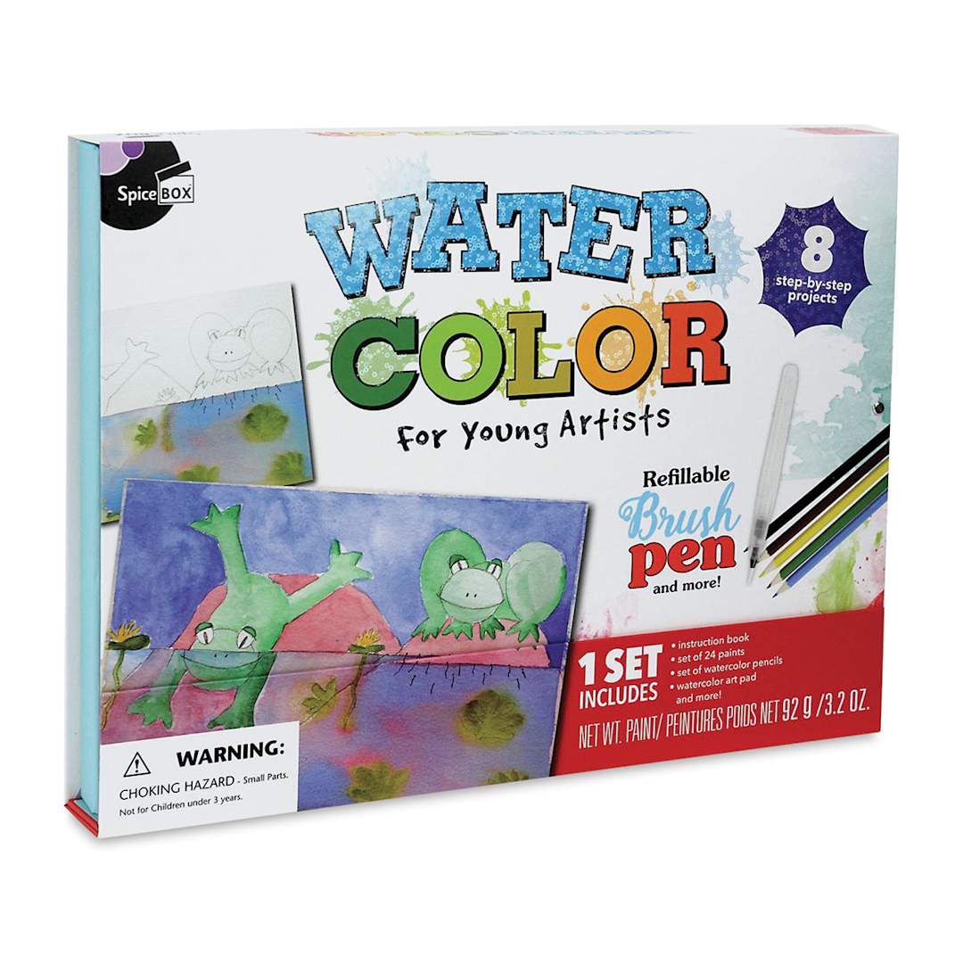 Open in modal - SpiceBox Watercolor for Young Artists Kit (Front of packaging)