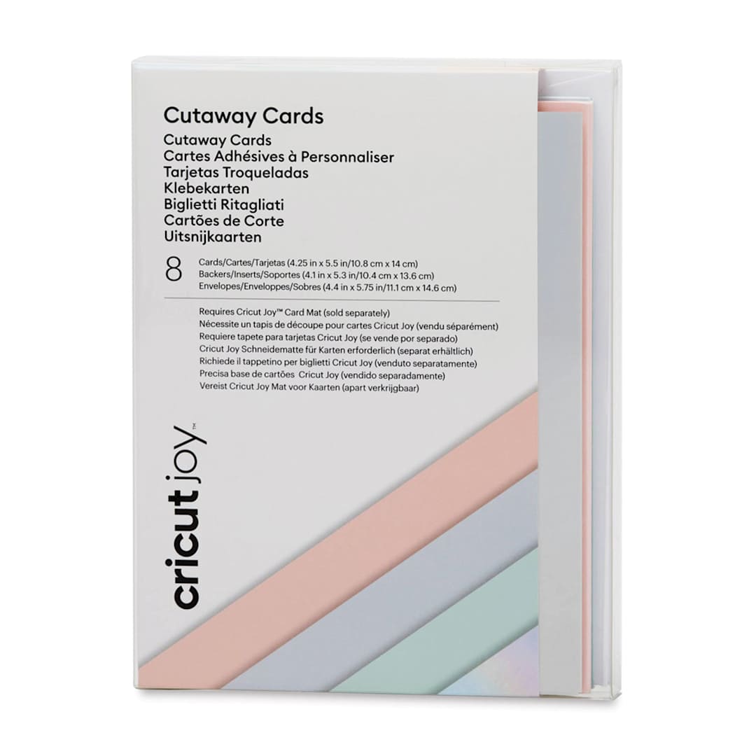 Open in modal - Cricut Joy Cutaway Cards, Inserts, and Envelopes - Pastel Sampler, Pkg of 8 (Package)