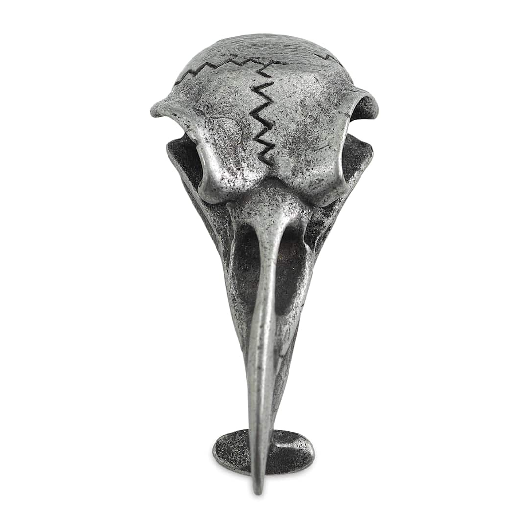 Open in modal - John Bead Antique Stainless Steel Bead - Bird Skull, 47 x 21 mm, facing forward