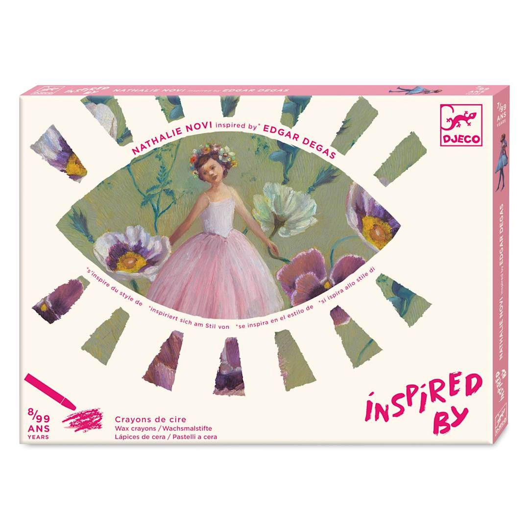 Open in modal - Djeco Inspired By The Ballerina Wax Crayons Kit front of packaging