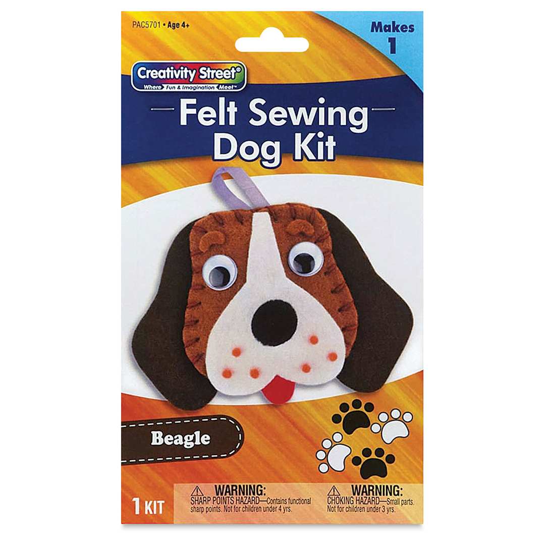 Open in modal - Creativity Street Felt Sewing Kit - Beagle (front of packaging)