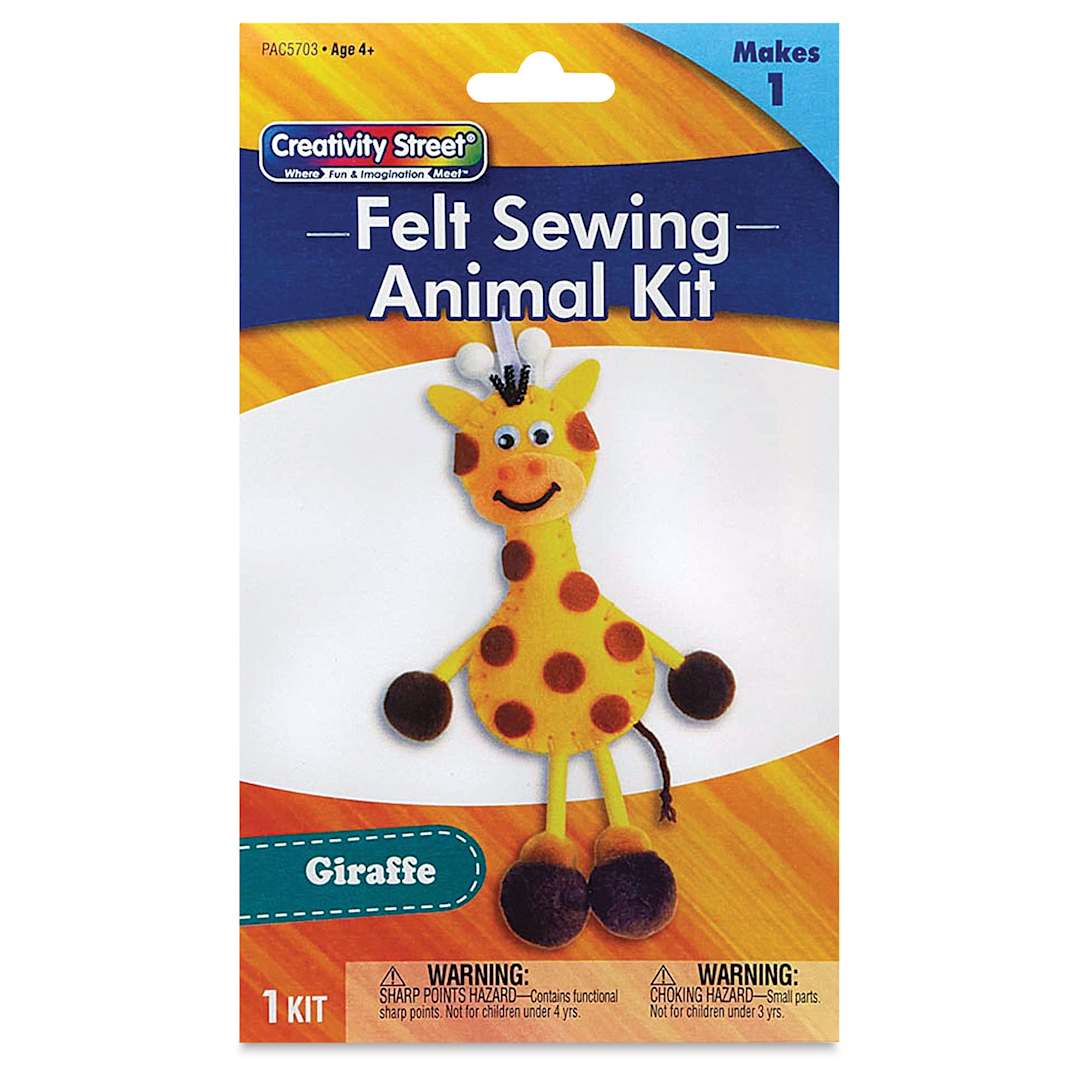 Open in modal - Creativity Street Felt Sewing Kit - Giraffe (front of packaging)