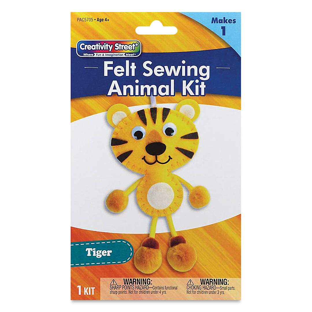 Open in modal - Creativity Street Felt Sewing Kit - Tiger (front of packaging)