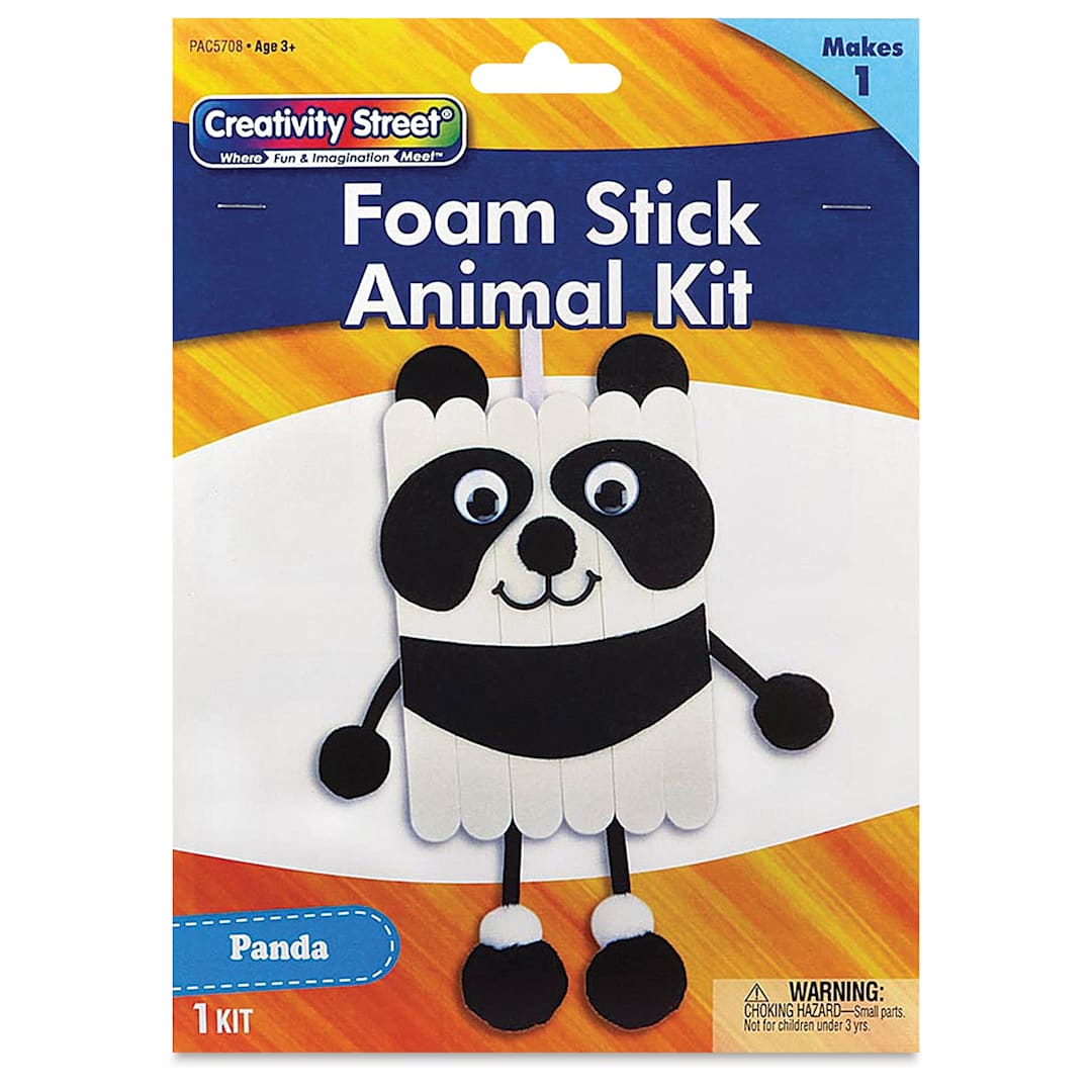 Open in modal - Creativity Street Foam Stick Animal Kit - Panda (front of packaging)