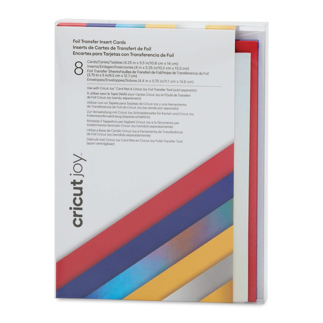 Open in modal - Cricut Joy Foil Transfer Cards, Inserts, and Envelopes - Celebrate, A2, Pkg of 8
