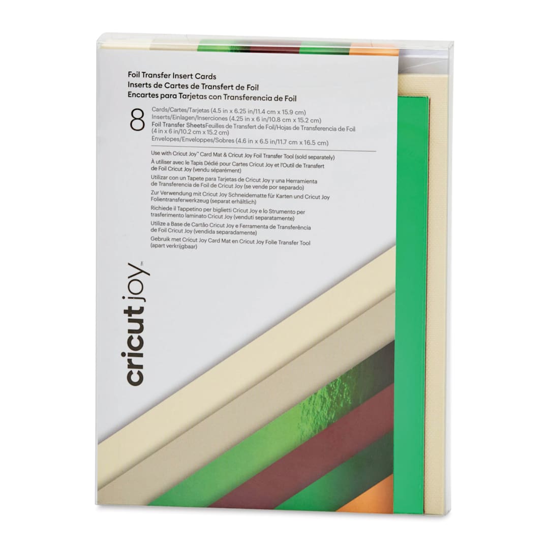 Open in modal - Cricut Joy Foil Transfer Cards, Inserts, and Envelopes - Cameron, A6, Pkg of 8