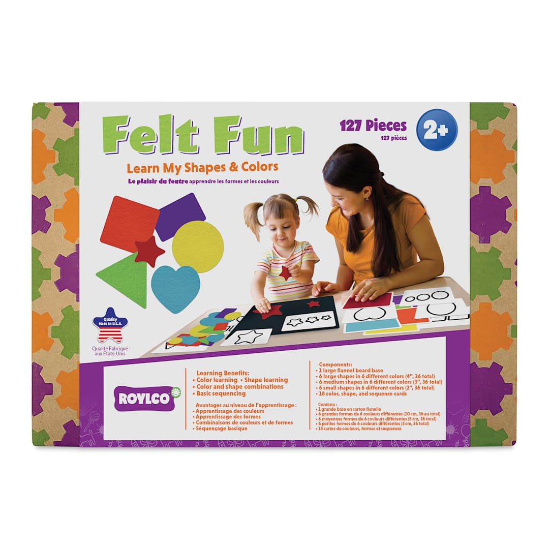 Open in modal - Roylco Felt Fun Learn My Shapes & Colors (front of package)