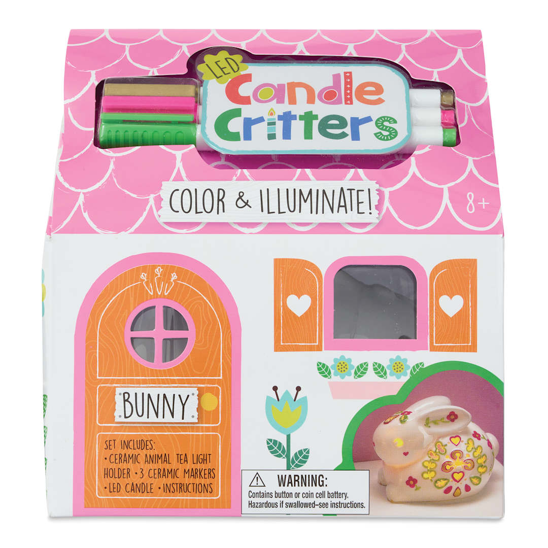 Open in modal - Bright Stripes LED Candle Critters Kit - Bunny (front of packaging)