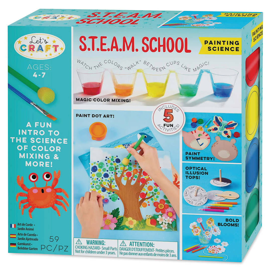 Open in modal - Let's Craft S.T.E.A.M. School Painting Science Set (front of packaging)