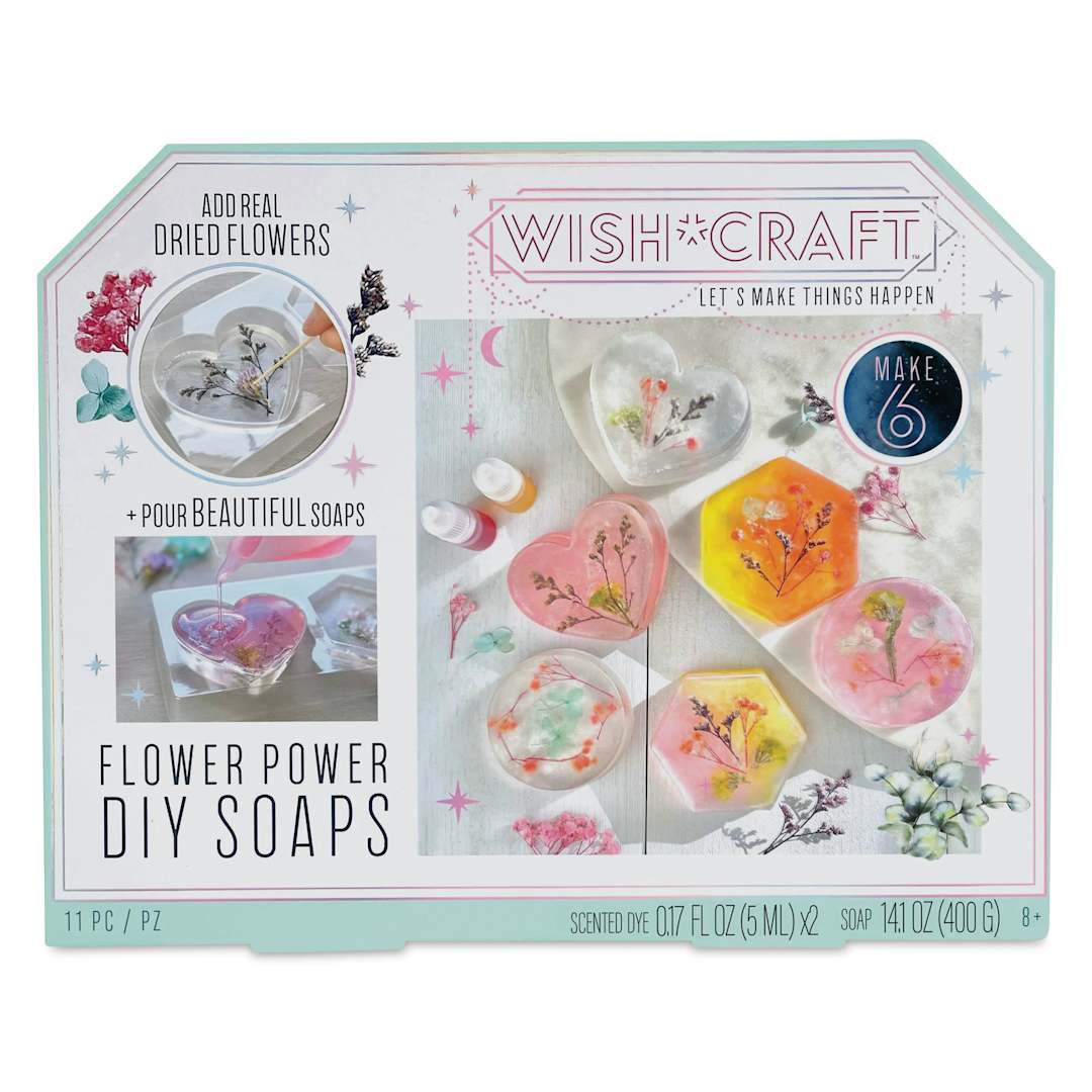 Open in modal - WishCraft Flower Power DIY Soaps Kit (front of packaging)