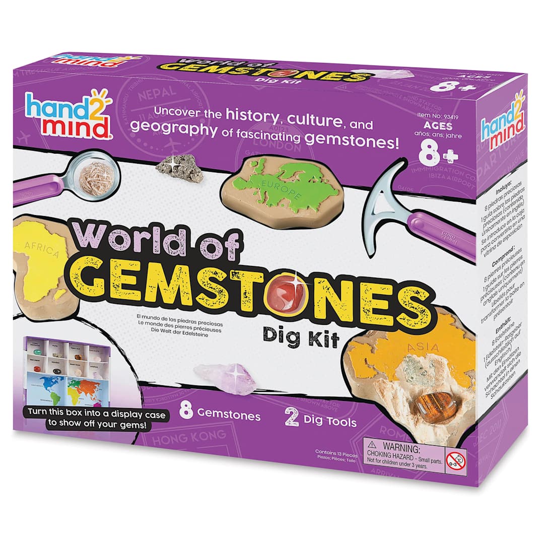 Open in modal - Hand2Mind World of Gemstones Dig Kit (front of packaging)