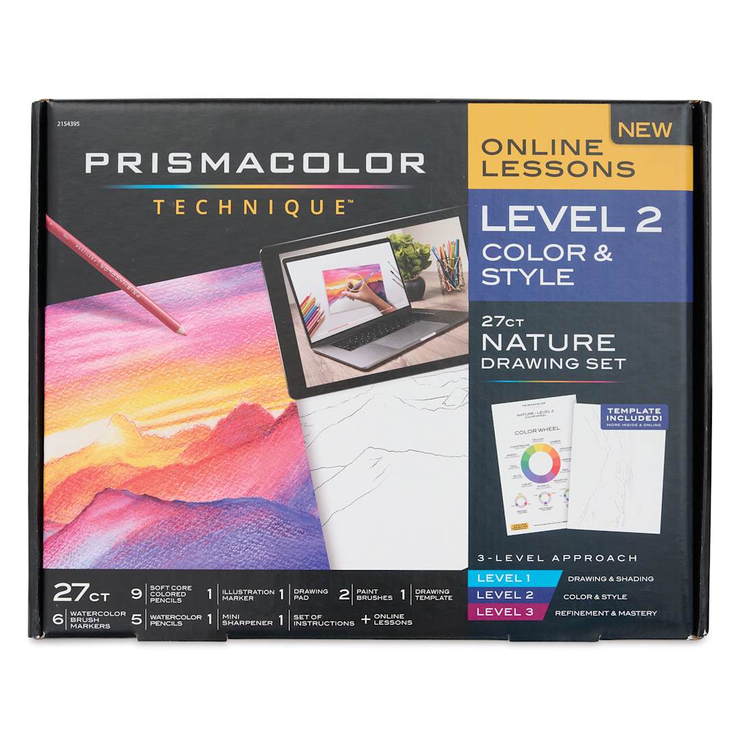 Open in modal - Prismacolor Technique Nature Drawing Set - Level 2, Color & Style (front of box)