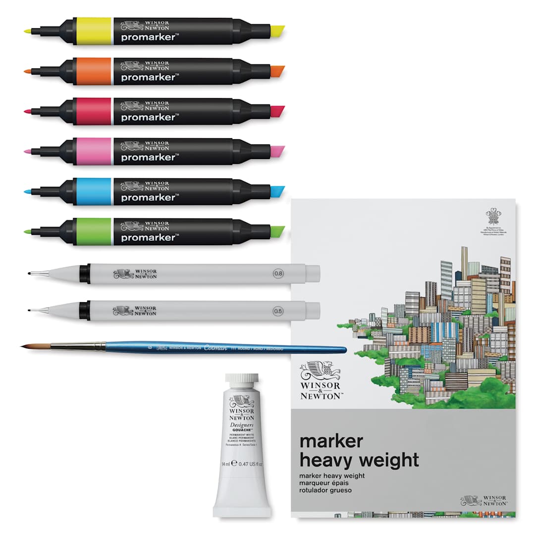Open in modal - Winsor & Newton Illustration Mixed Media Set set contents