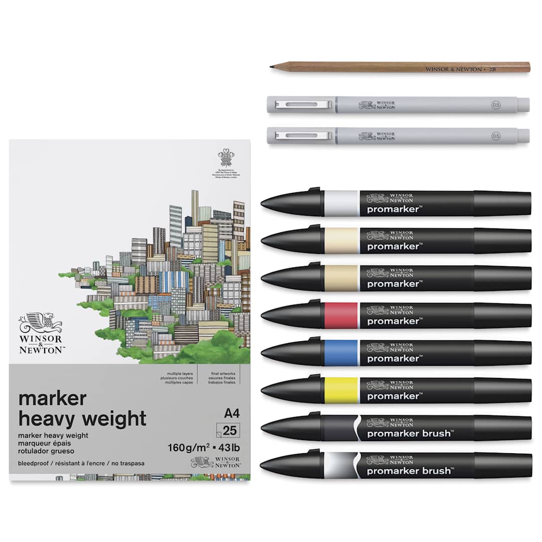 Open in modal - Winsor & Newton Mixed Media Manga Set, contents