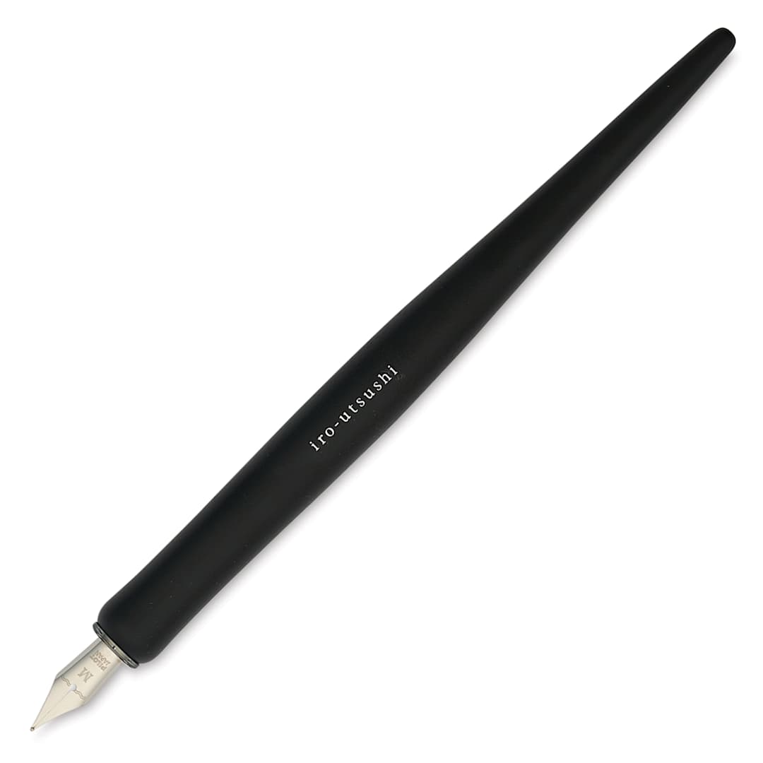 Open in modal - Pilot Iro-Utsushi Dip Pen - Black, Medium Nib, Wooden Barrel